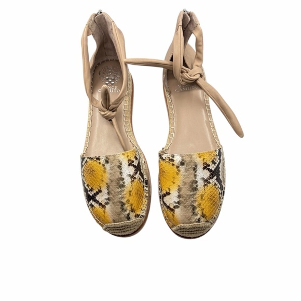 Women's Snakeskin Espadrille Flats Vince Camaro size 9 (40) EUC